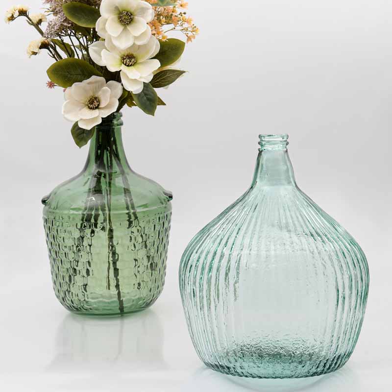 Vase Dame Jeanne 'Jutta' 16L transparent en verre recycle L'Incroyable